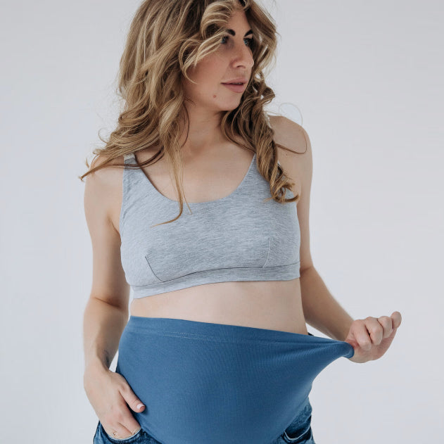 Jeans Premaman Simple&Basic Dritto Blu Vita Alta in Maglia