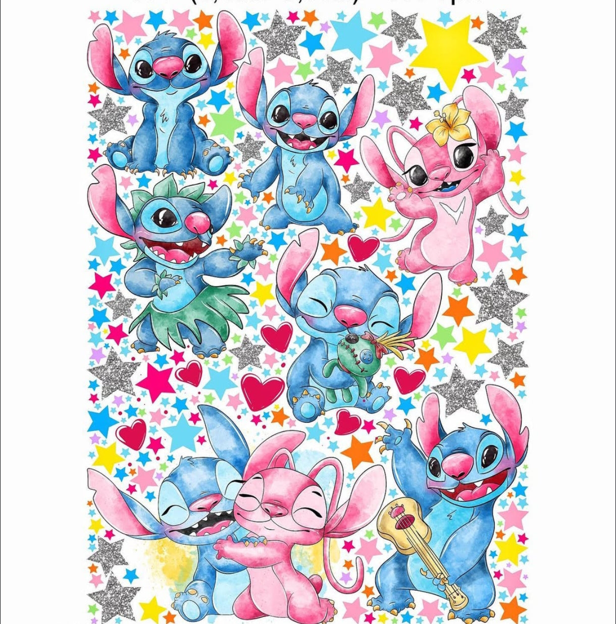 Adesivi murali alieni blu e rosa con stelle colorate cameretta bambina, wall sticker rimovibile