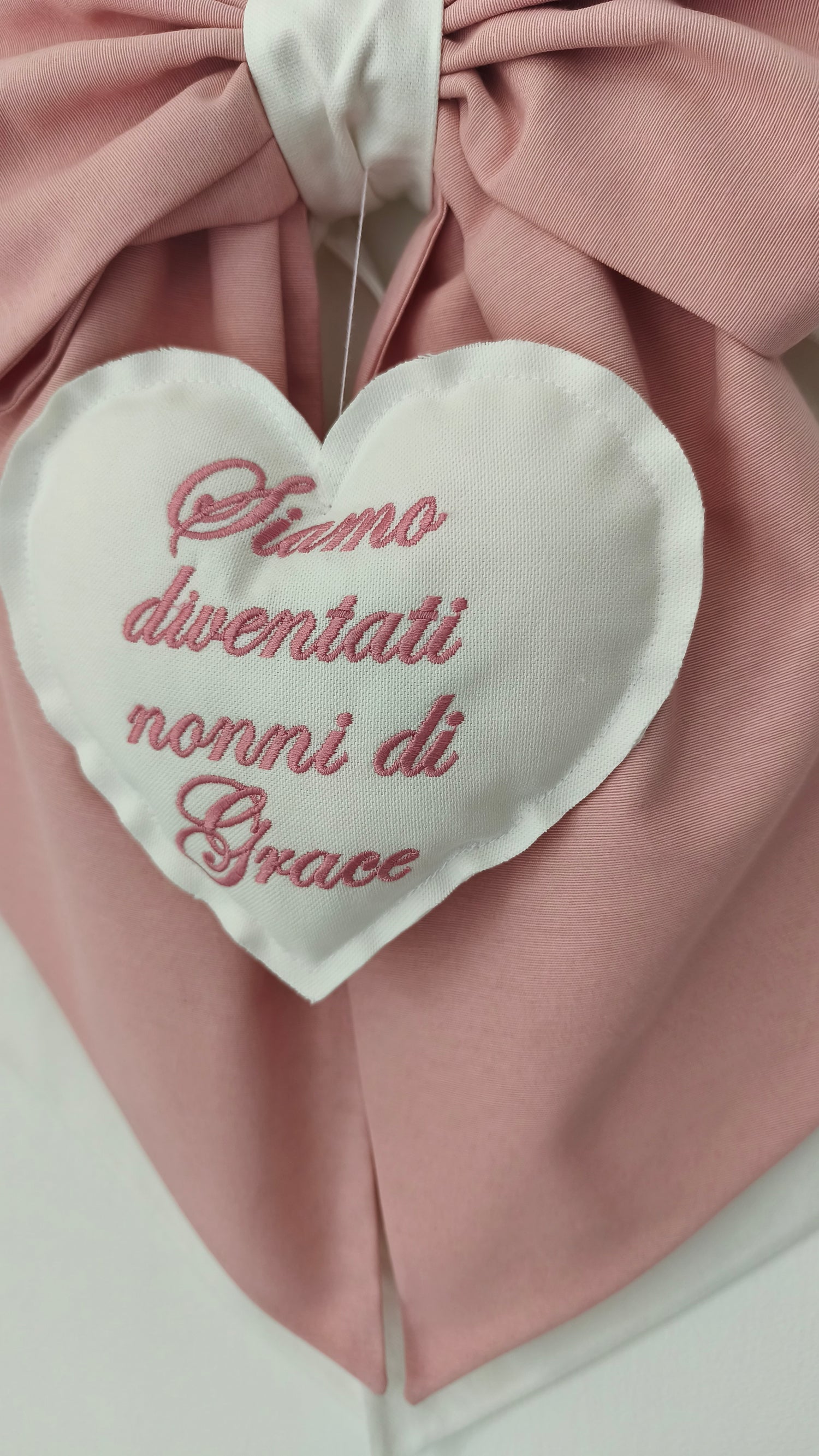 Fiocco Nascita Secondario Personalizzato – Uscita Ospedale, Nonni, Zii e Portone Casa
