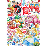 Adesivi murali Alice nel Paese delle Meraviglie Disney bambini cameretta stickers parete personaggi