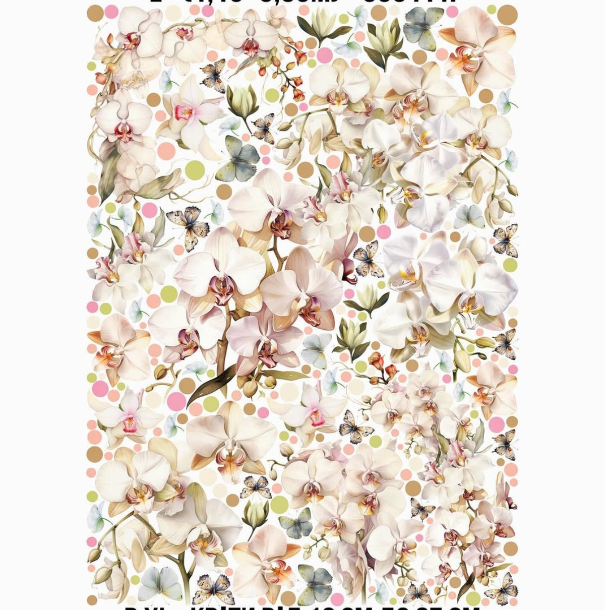 Adesivi murali orchidee bianche e farfalle acquerello per cameretta bambina, wall sticker floreale staccabile riposizionabile