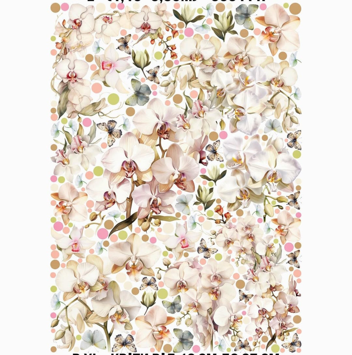 Adesivi murali orchidee bianche e farfalle acquerello per cameretta bambina, wall sticker floreale staccabile riposizionabile