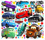 Adesivi murali cars macchinine colorati per parete riattaccabili per cameretta bambini