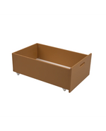 Cassetto in legno con ruote e maniglia, contenitore giochi per letto evolutivo 7in1