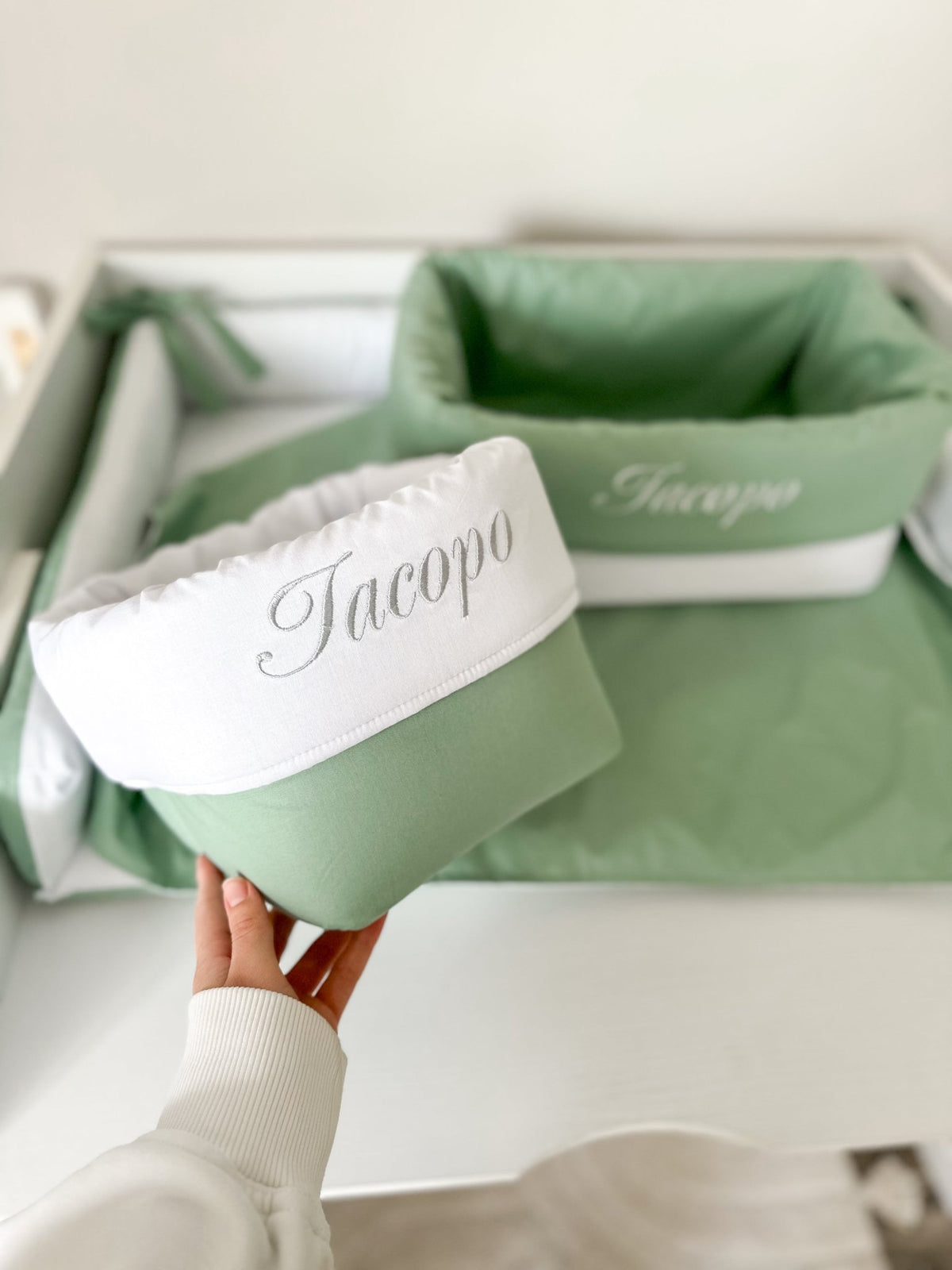 Cestino Portaoggetti per Fasciatoio – Pannolini, Creme e Accessori Cambio Pannolino - universo del bambino