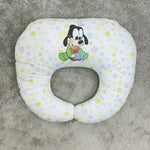 Cuscino allattamento Pippo Disney baby bianco a pois colorati pastello, cuscino gravidanza.