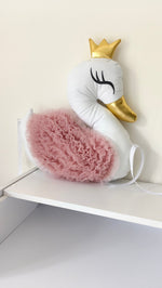 Cuscino Decorativo Cigno Ali in Tulle per Lettino e Cameretta Colori a Scelta - universo del bambino