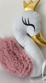 Cuscino Decorativo Cigno Ali in Tulle per Lettino e Cameretta Colori a Scelta - universo del bambino