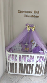Cuscino Decorativo Cigno Ali in Tulle per Lettino e Cameretta Colori a Scelta - universo del bambino