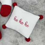 Cuscino Decorativo "Ho Ho Ho" Natalizio Bouclé per Cameretta - Universo del Bambino