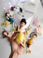 Mobile lettino legno con fata Iridessa di Trilli in feltro, idea regalo nascita artigianale per cameretta bambina