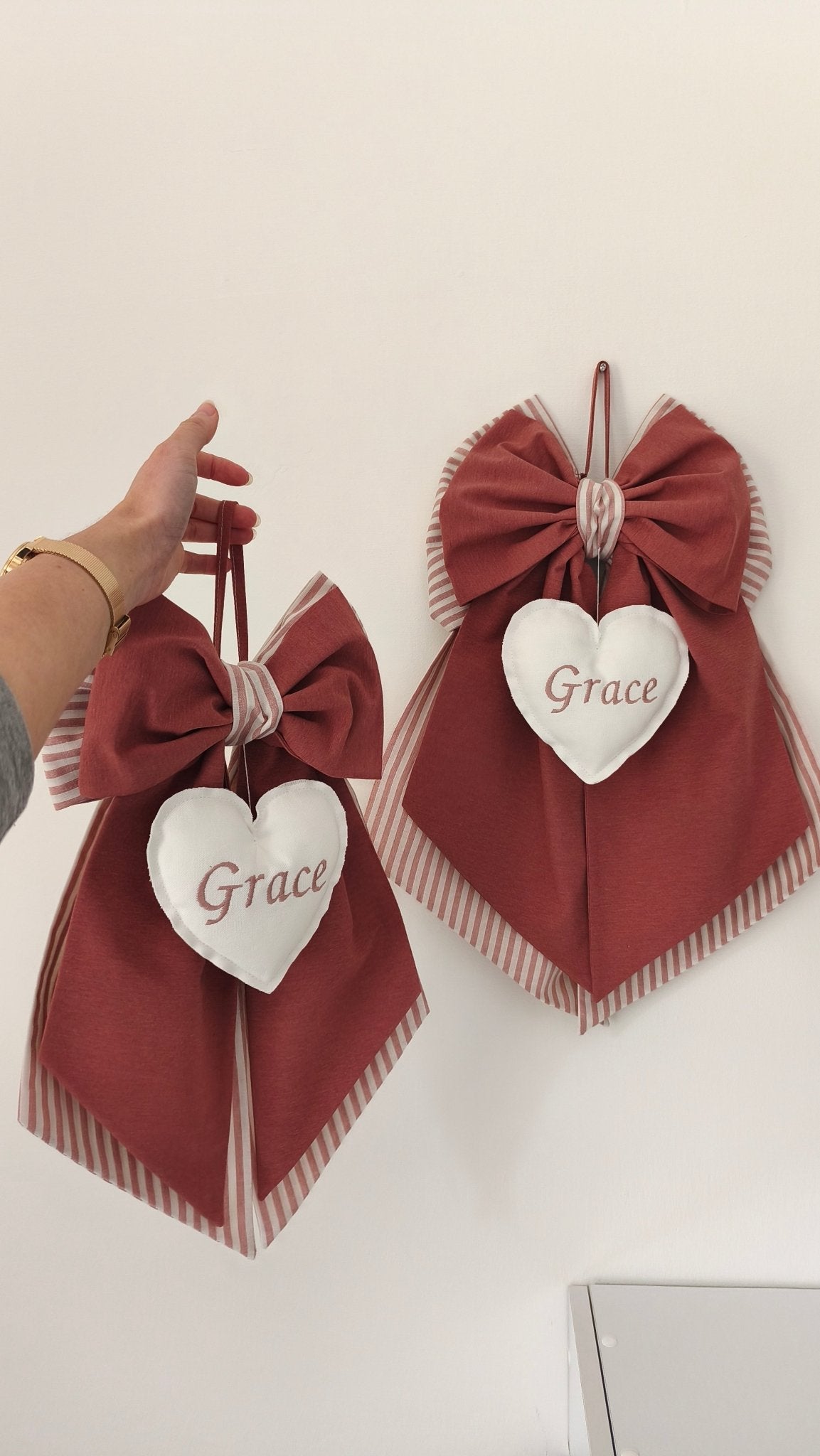 Fiocco Nascita Personalizzato Rosa Antico per Bimba – Urgenza in 24 ore! - universo del bambino