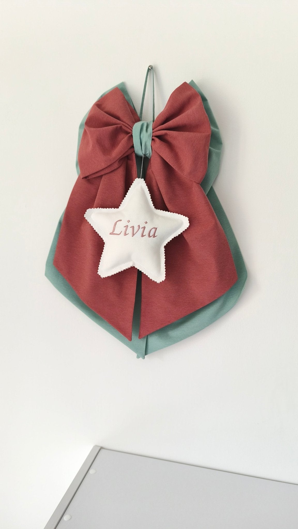 Fiocco Nascita Personalizzato Rosa Antico per Bimba – Urgenza in 24 ore! - universo del bambino