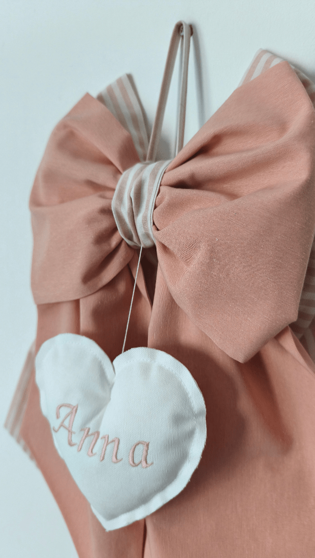 Fiocco Nascita Personalizzato Rosa Cipria per Bimba – Urgenza in 24 ore! - universo del bambino