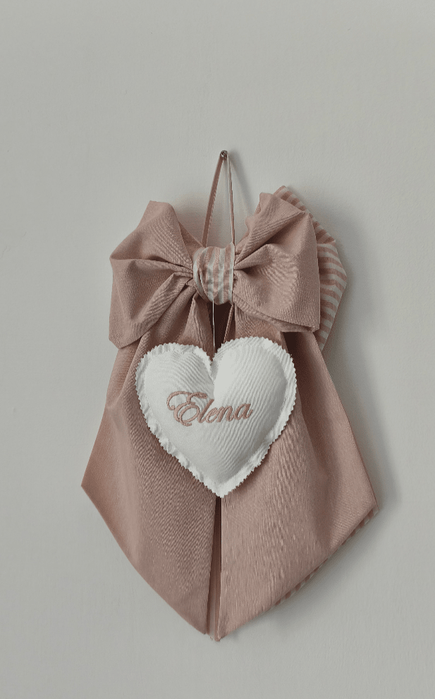 Fiocco Nascita Personalizzato Rosa Cipria per Bimba – Urgenza in 24 ore! - universo del bambino