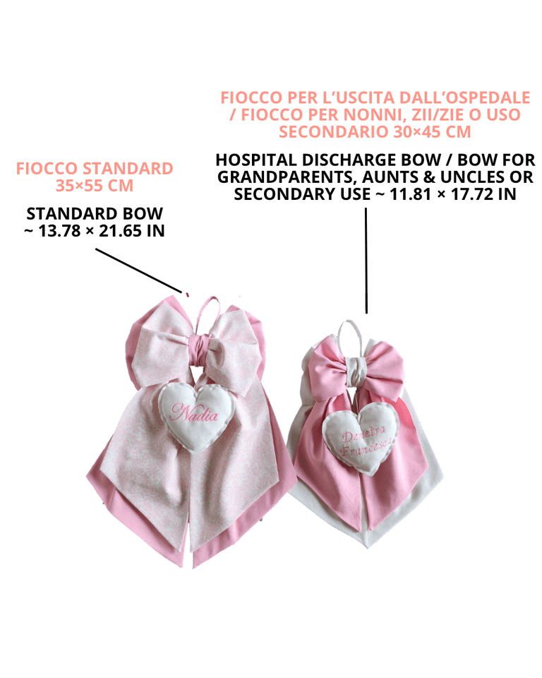 Fiocco Nascita Personalizzato Scritta Laterale e Orsetto Bouclè – Urgenza in 24 ore! - universo del bambino