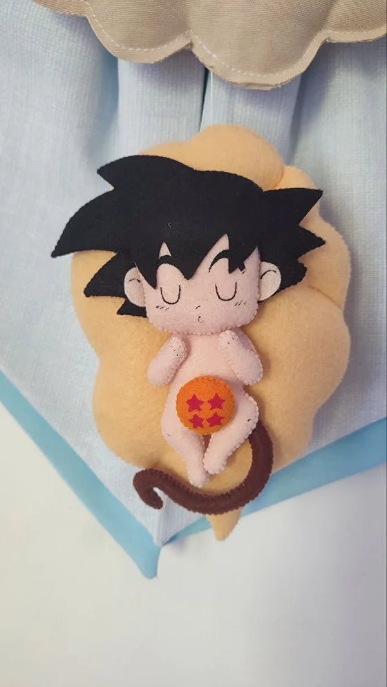 Fiocco Nascita Personalizzato Tema Anime Goku baby Dragon Ball - universo del bambino
