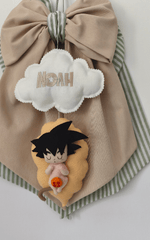 Fiocco Nascita Personalizzato Tema Anime Goku baby Dragon Ball - universo del bambino