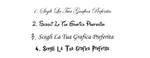 Scelta grafica personalizzata fiocco nascita quattro stili font corsivo elegante per ricamo nome cuore nuvola stella