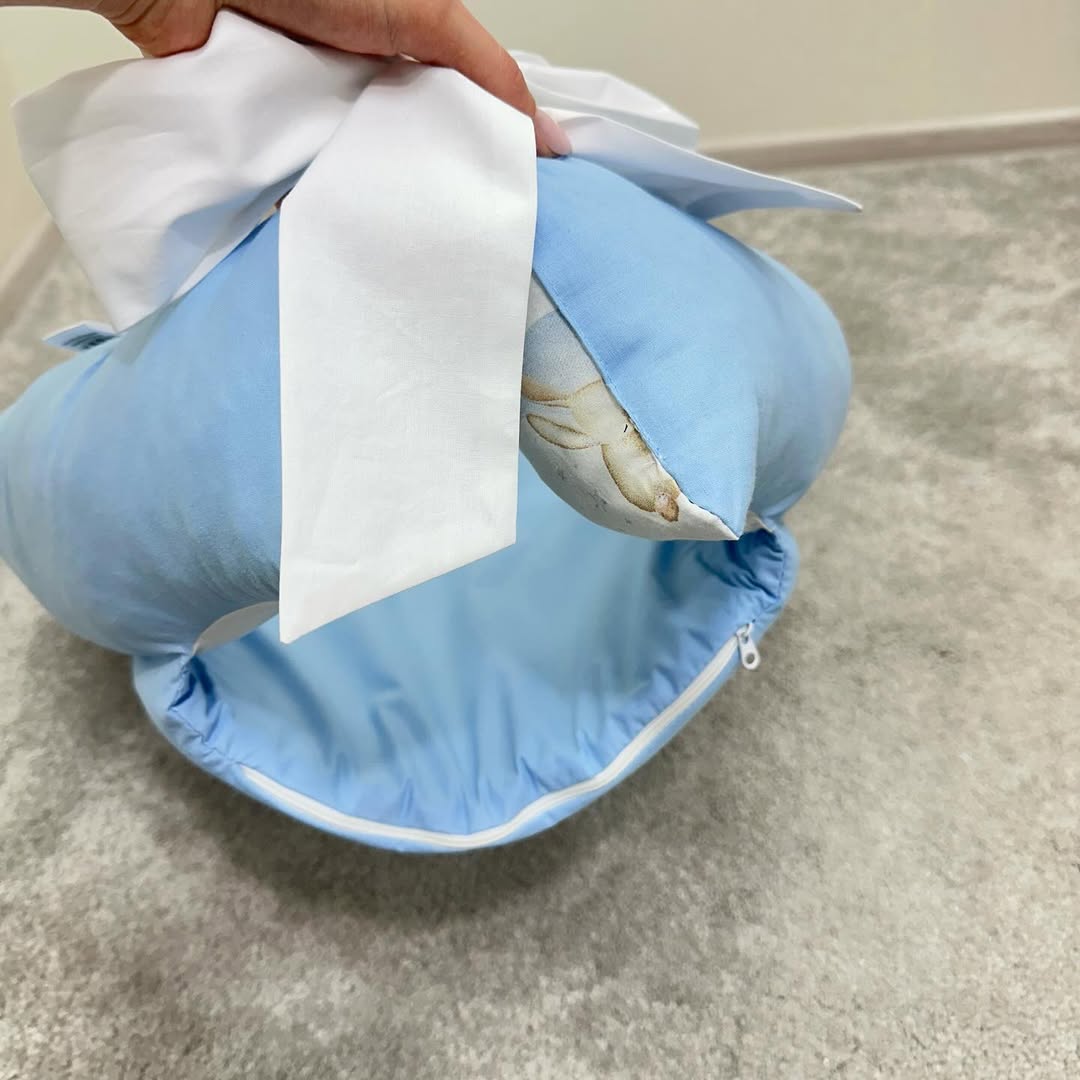 Riduttore nido next to me neonato bambino colore azzurro orsetti per la culla lettino bordi imbottiti morbidi con nome