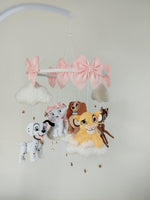 Giostrina Musicale All Disney: con Simba, Marie, Lilli, Dumbo, Bambi, Dalmata Rosa/Azzurro - universo del bambino