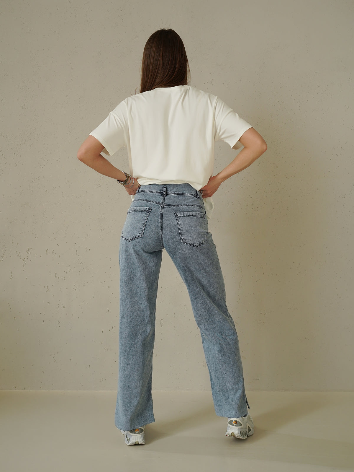 Jeans premaman denim chiaro vista posteriore