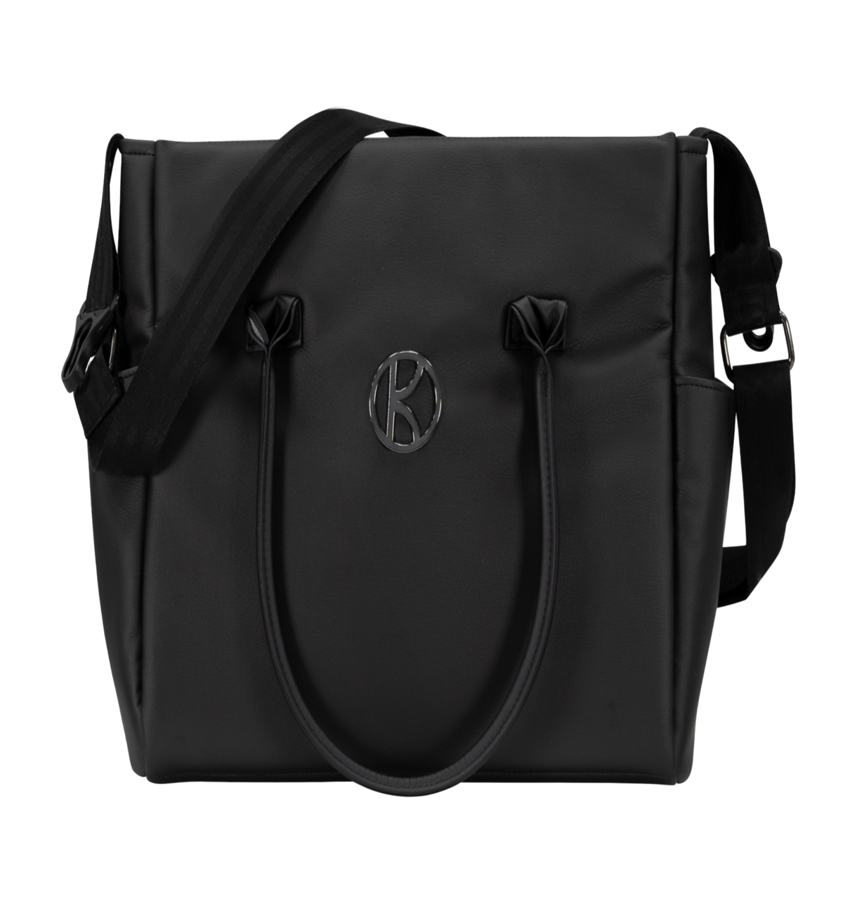 Borsa fasciatoio Kunert nera con tracolla, borsa cambio neonato elegante abbinata al passeggino Ivento