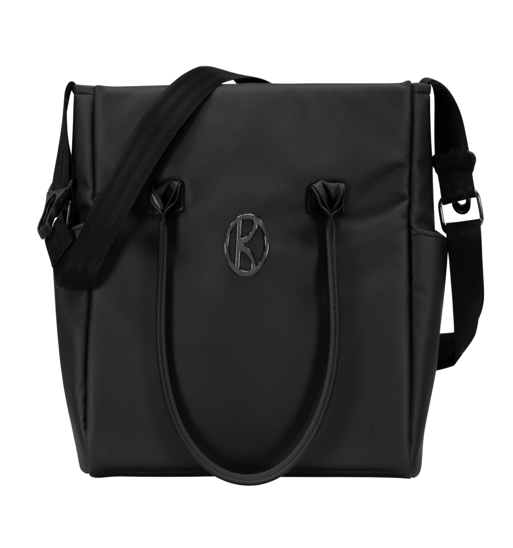 Borsa fasciatoio Kunert nera con tracolla, borsa cambio neonato elegante abbinata al passeggino Ivento