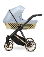 Kunert Ivento navicella Eco Azzurro Metallico – eco-pelle azzurro e scocca oro lucido