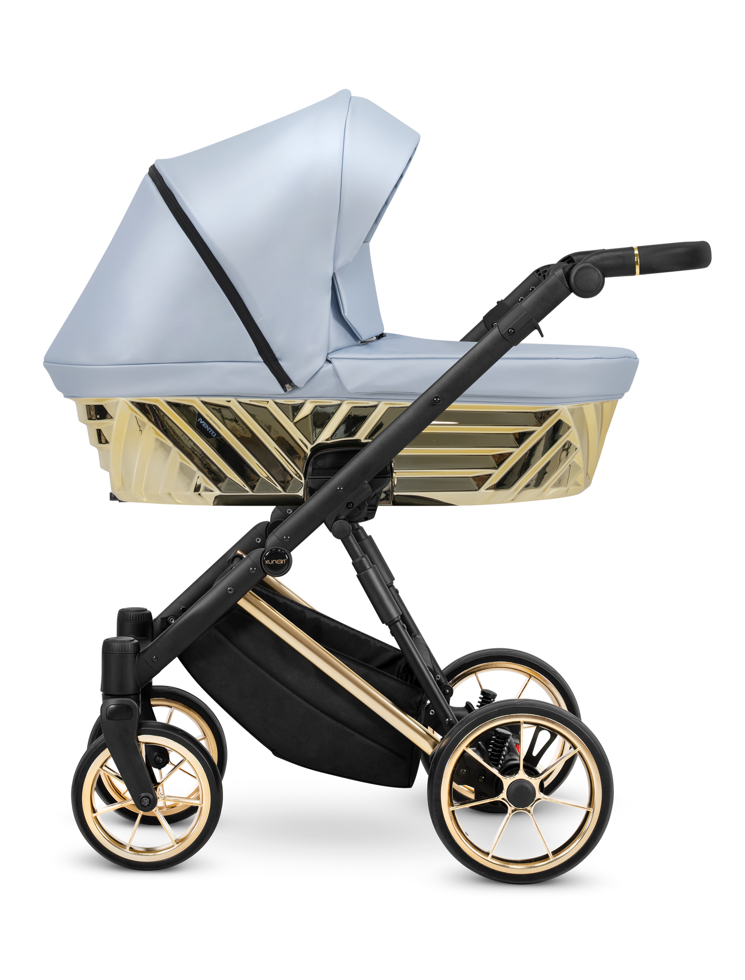 Kunert Ivento navicella Eco Azzurro Metallico – eco-pelle azzurro e scocca oro lucido