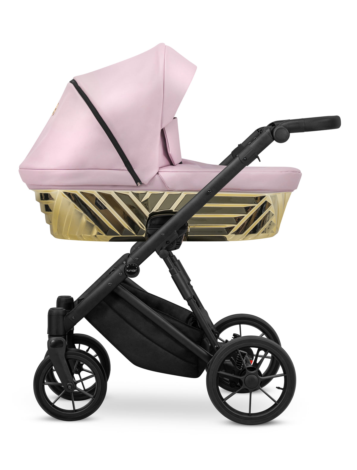 Kunert Ivento navicella Eco Rosa Metallico – eco-pelle rosa e scocca oro lucido ruote nere