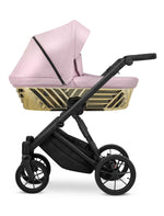 Kunert Ivento navicella Eco Rosa Metallico – eco-pelle rosa e scocca oro lucido ruote nere
