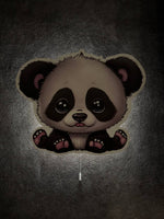 Lampada panda notturna accesa, luce soffusa per sonno neonato, regalo bambino personalizzato