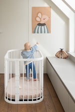 Lettino standard  evolutivo 5 in 1 bianco con materasso incluso, dalla prima notte ai 3 anni