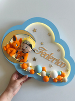 Lampada led a nuvola personalizzabile con personaggi Naruto e Kurama, luce notturna per cameretta bambini.