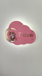 Luce Notturna per Bambini Personalizzata Con Personaggio Tamburino Rosa Bambi - universo del bambino