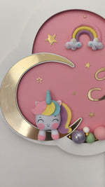 Luce Notturna per Bambini Personalizzata Unicorno con Arcobaleno – Con Nome Bambino - universo del bambino