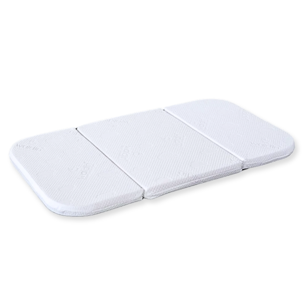 Materasso lettino standard neonato bianco pieghevole, compatibile lettino 7in1
