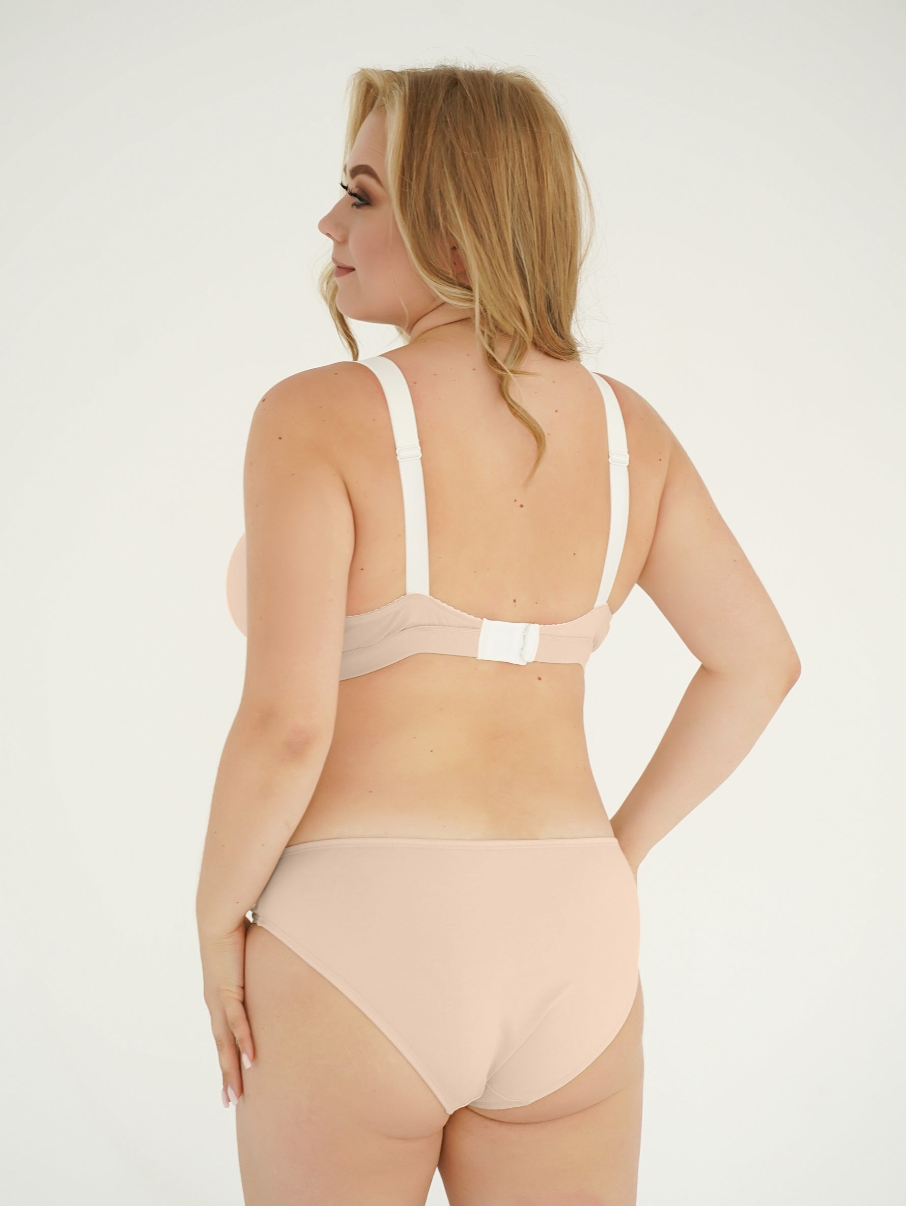 Mutandine premaman frappè rosa antico retro, coordinato intimo gravidanza morbido in cotone