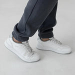 Pantaloni tuta premaman grafite in felpa a tre fili, resistenti ai lavaggi frequenti