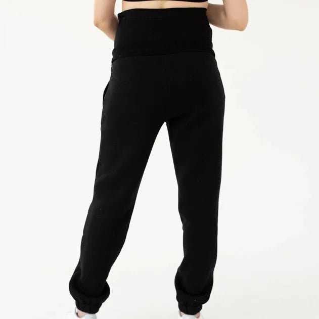 Pantaloni Premaman Warm&Cosy Caldi con Fascia Alta – Grafite e Nero - Universo del Bambino