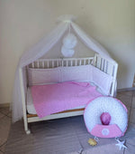 Paracolpi trapuntati double face per lettino, misura 180×30 cm, cuciti a mano in cotone, in pronta consegna