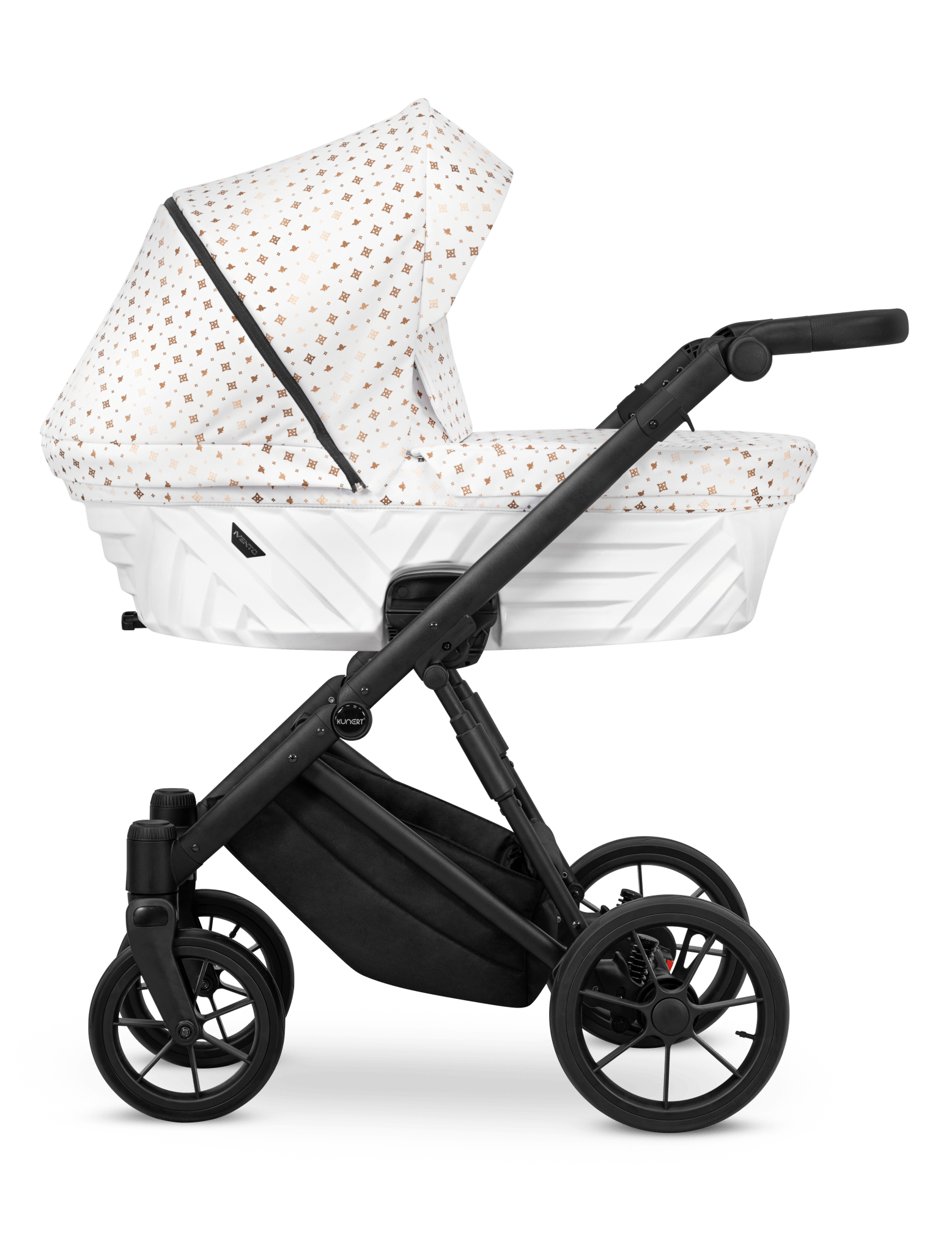 Passeggino Ivento 3in1 Kunert Bianco Oro – Navicella, Seduta e Seggiolino Auto - universo del bambino
