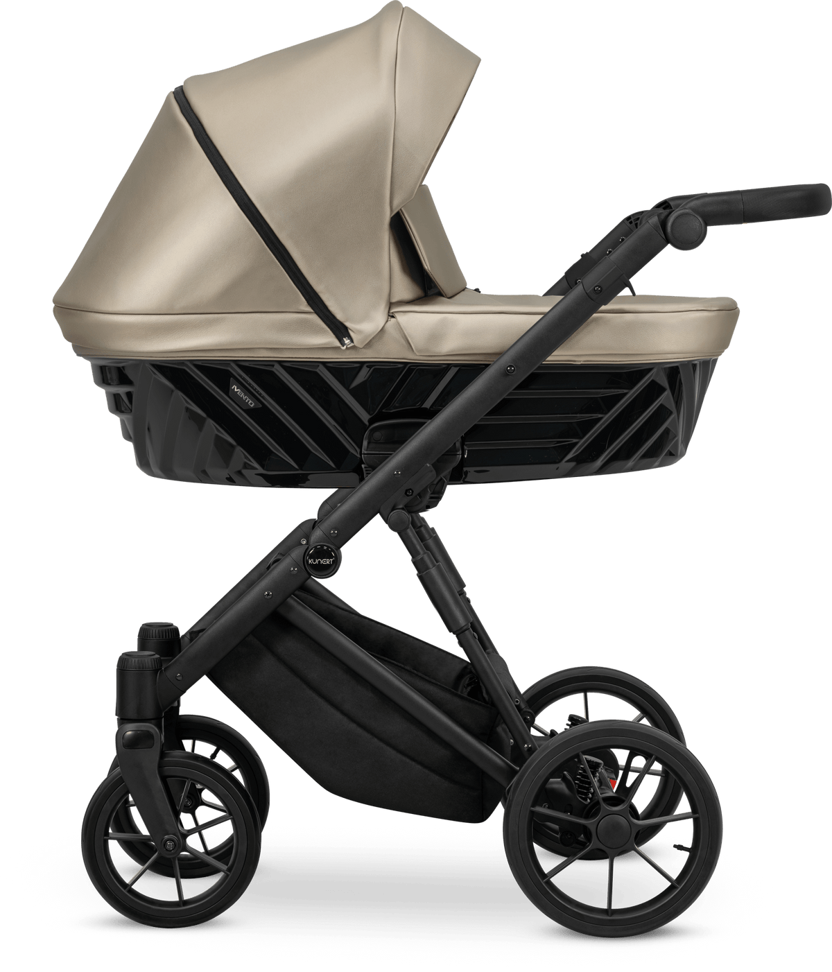 Passeggino Ivento 3in1 Kunert Eco Beige Dorato – Navicella, Seduta e Seggiolino Auto - universo del bambino