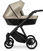 Passeggino Ivento 3in1 Kunert Eco Beige Dorato – Navicella, Seduta e Seggiolino Auto - universo del bambino