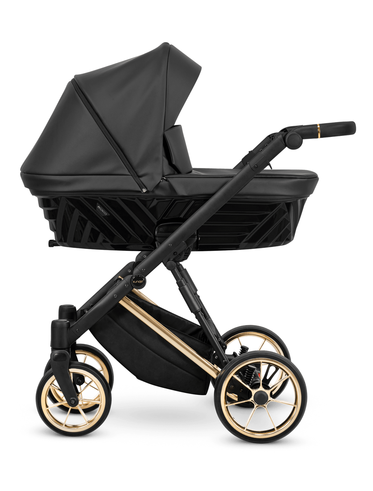 Passeggino Ivento 3in1 Kunert Eco Nero Perla – Navicella, Seduta e Seggiolino Auto - universo del bambino