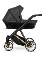 Passeggino Ivento 3in1 Kunert Eco Nero Perla – Navicella, Seduta e Seggiolino Auto - universo del bambino