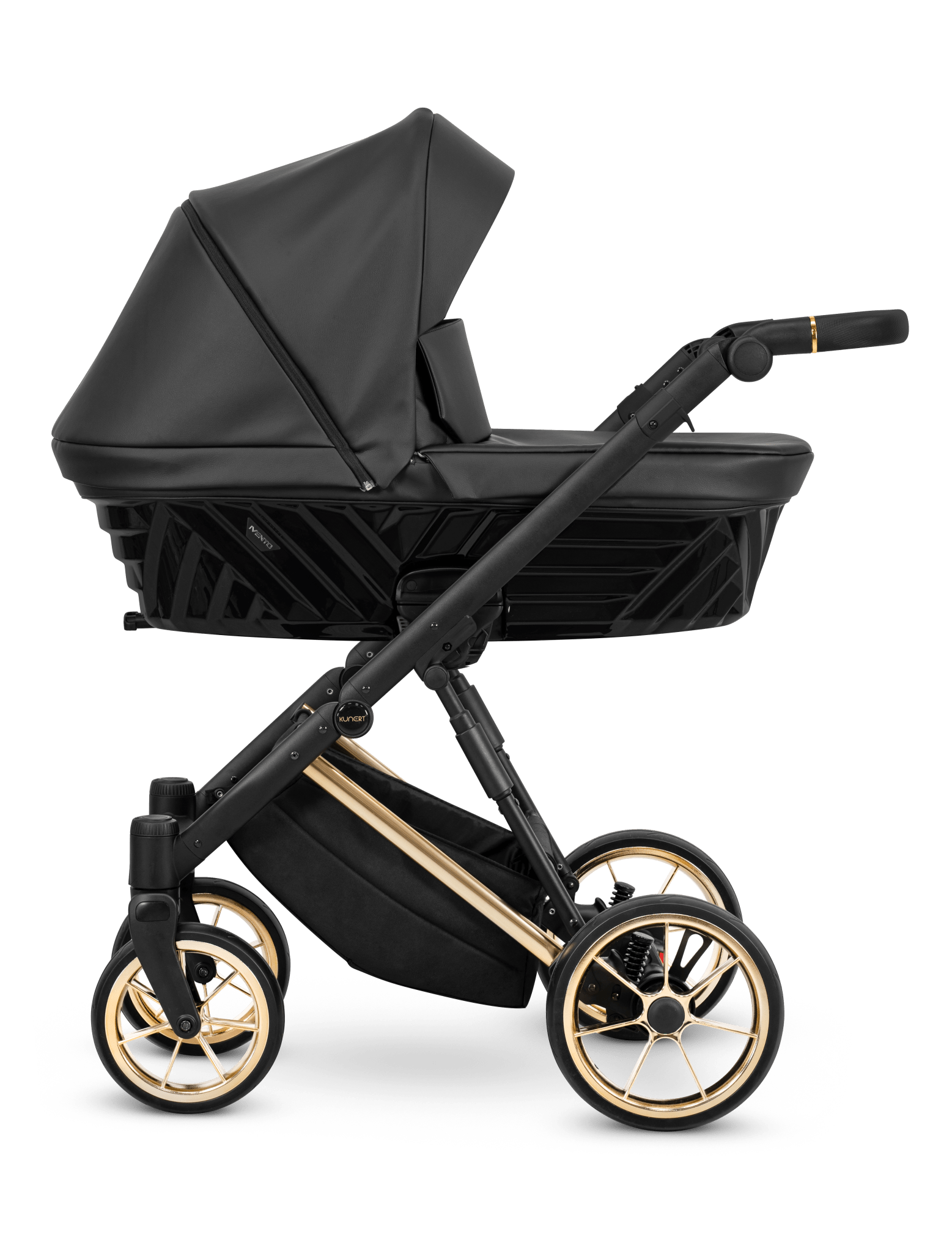 Passeggino Ivento 3in1 Kunert Eco Nero Perla – Navicella, Seduta e Seggiolino Auto - universo del bambino