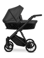 Passeggino Ivento 3in1 Kunert Eco Nero Perla – Navicella, Seduta e Seggiolino Auto - universo del bambino