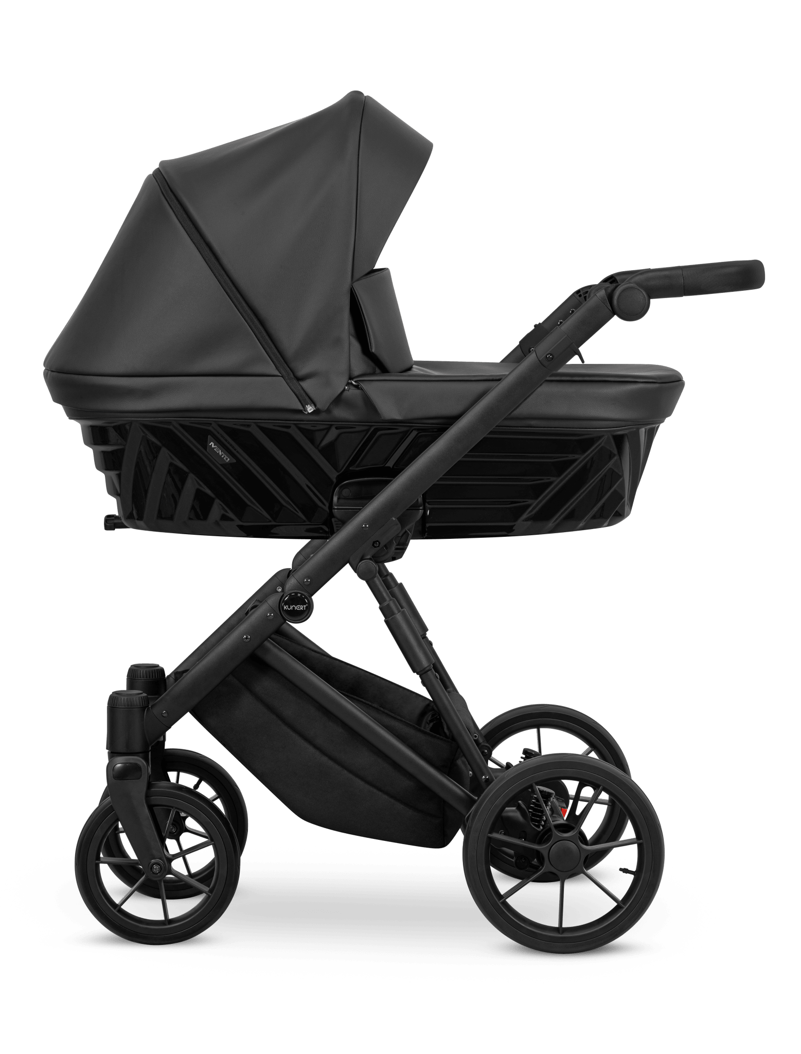Passeggino Ivento 3in1 Kunert Eco Nero Perla – Navicella, Seduta e Seggiolino Auto - universo del bambino